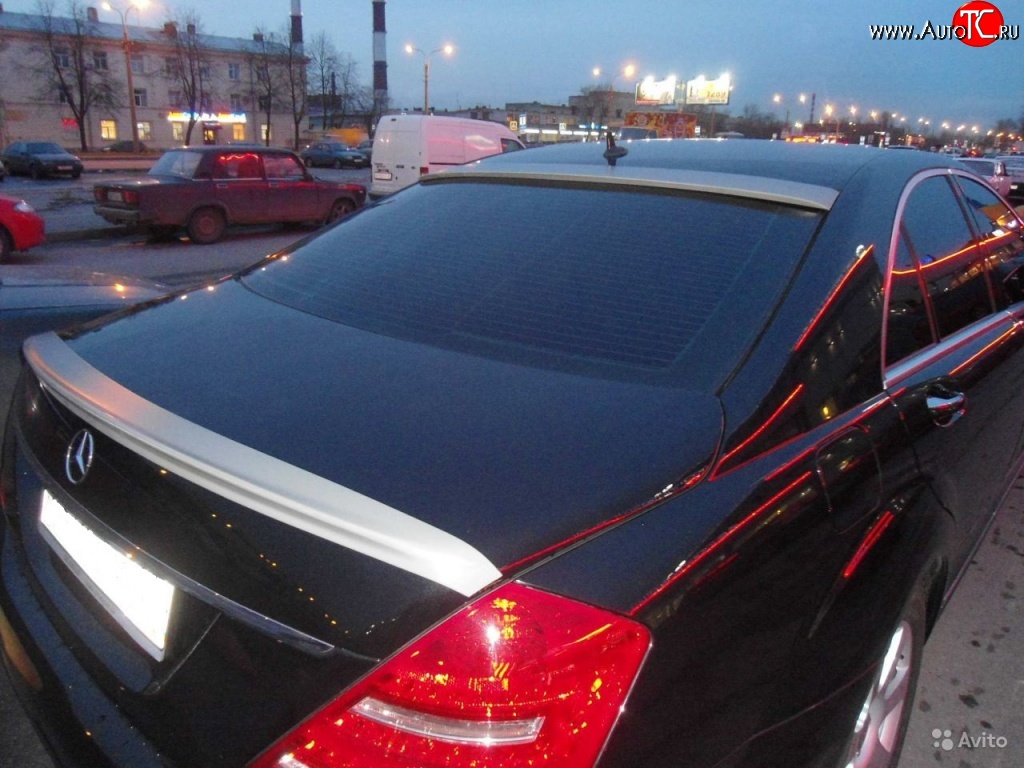 4 899 р. Лип спойлер Sport Mercedes-Benz S class W221 (2006-2013) (Неокрашенный)  с доставкой в г. Майкоп