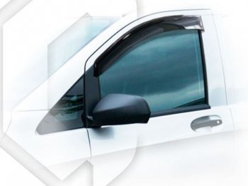 Дефлектора окон CA-Plastiс Mercedes-Benz Vito W447 рестайлинг (2018-2025) (Classic полупрозрачный, Без хром.молдинга)