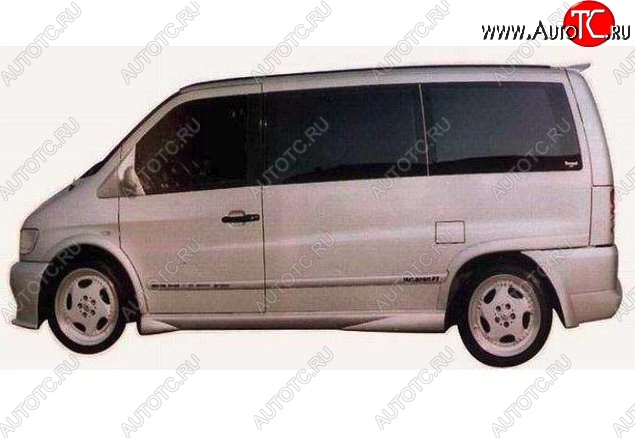 6 249 р. Пороги накладки CT Mercedes-Benz Vito W638 (1996-2003) (Неокрашенные)  с доставкой в г. Майкоп