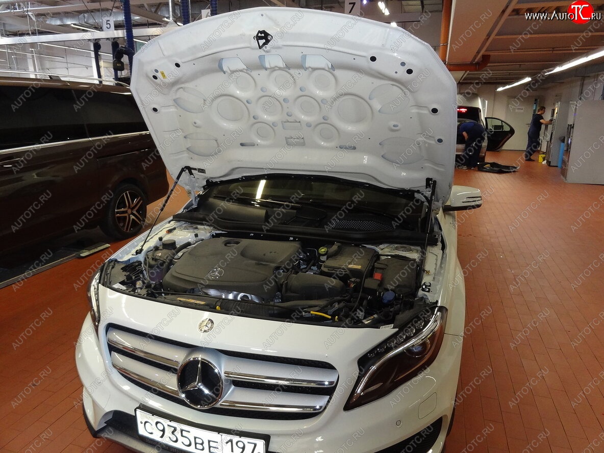 2 749 р. Упоры капота Russtal Mercedes-Benz GLA X156 рестайлинг (2017-2020)  с доставкой в г. Майкоп