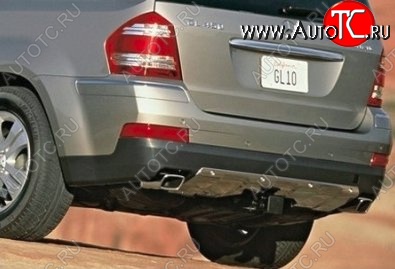 16 599 р. Накладка на задний бампер CT Mercedes-Benz GL class X164 дорестайлинг (2006-2009) (Неокрашенная)  с доставкой в г. Майкоп