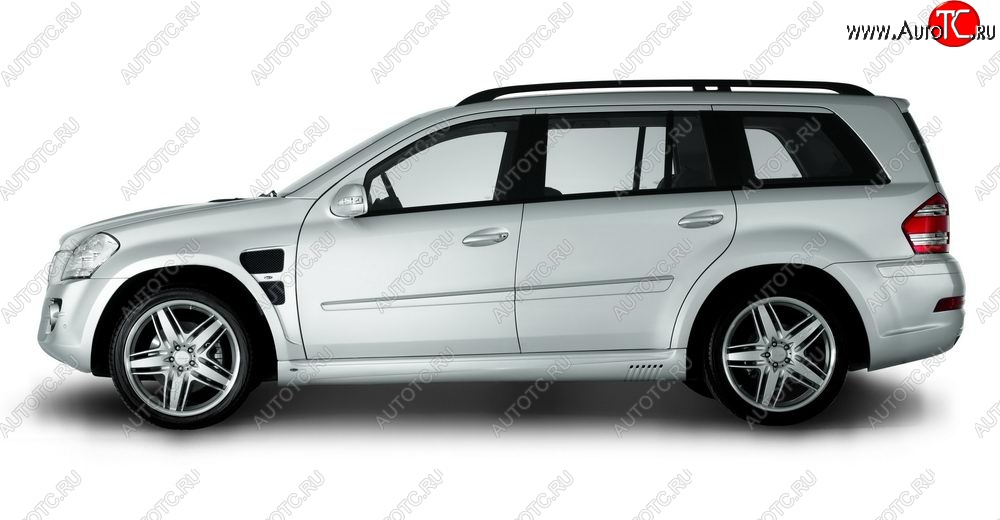22 499 р. Пластиковые пороги Lorinser Mercedes-Benz GL class X164 рестайлинг (2009-2012) (Неокрашенные)  с доставкой в г. Майкоп