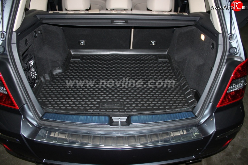 3 579 р. Коврик в багажник Element (полиуретан, с вырезом под ручку) Mercedes-Benz GLK class X204 дорестайлинг (2008-2012)  с доставкой в г. Майкоп