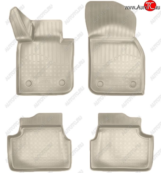 2 489 р. Коврики салонные Noplast (3D)  Mini Hatch  F55 (2014-2025) хэтчбэк 5 дв. (Бежевые)  с доставкой в г. Майкоп