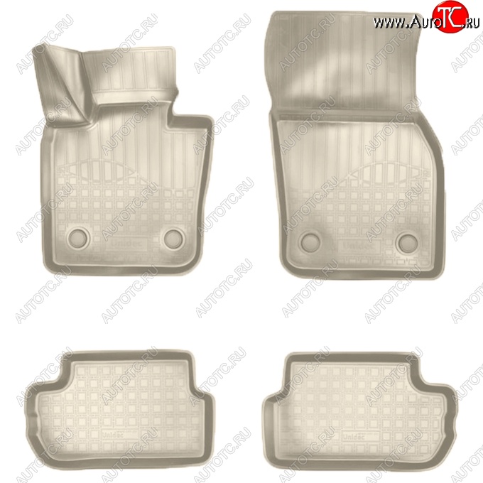 2 489 р. Коврики салонные Noplast (3D)  Mini Hatch  F56 (2013-2025) хэтчбэк 3 дв. (Бежевые)  с доставкой в г. Майкоп
