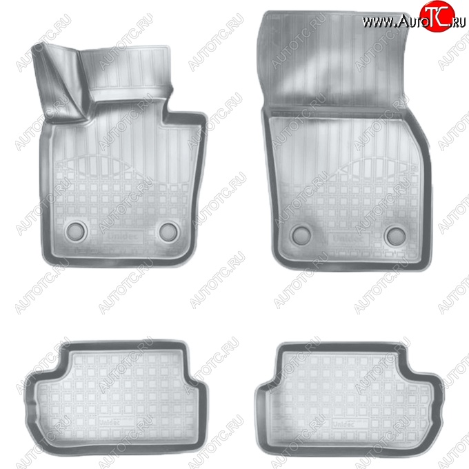 2 489 р. Коврики салонные Noplast (3D)  Mini Hatch  F56 (2013-2025) хэтчбэк 3 дв. (Серые)  с доставкой в г. Майкоп