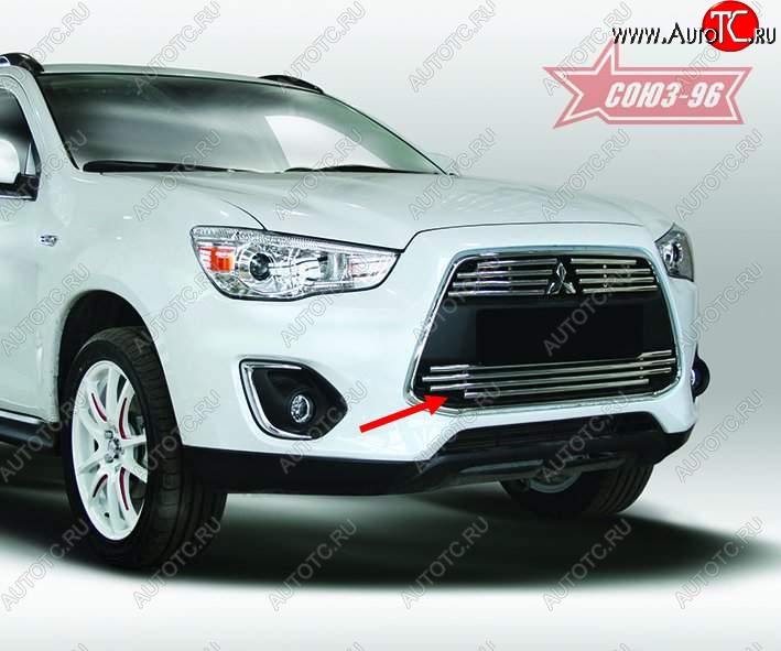 7 499 р. Декоративный элемент воздухозаборника Souz-96 (d16) Mitsubishi ASX 1-ый рестайлинг (2013-2016)  с доставкой в г. Майкоп