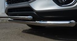 17 899 р. Защита переднего бампера (2 трубыØ63 и 42 мм, нержавейка) SLITKOFF  Mitsubishi ASX (2013-2016) 1-ый рестайлинг  с доставкой в г. Майкоп. Увеличить фотографию 3