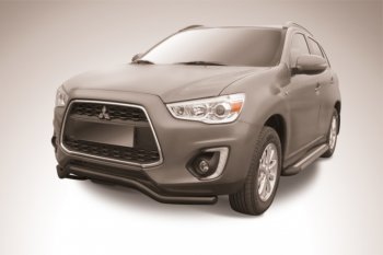 Защита переднего бампера d57 Slitkoff Mitsubishi ASX (2013-2016) 1-ый рестайлинг
