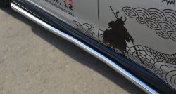 76 999 р. Защита порогов из круглой трубы диаметром 63 мм Russtal Mitsubishi ASX 1-ый рестайлинг (2013-2016) (Защита порогов с со скосами на торцах (вариант 1))  с доставкой в г. Майкоп. Увеличить фотографию 2