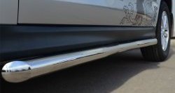 76 999 р. Защита порогов из круглой трубы диаметром 63 мм Russtal Mitsubishi ASX 1-ый рестайлинг (2013-2016) (Защита порогов с со скосами на торцах (вариант 1))  с доставкой в г. Майкоп. Увеличить фотографию 3