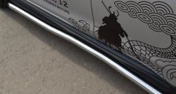 76 999 р. Защита порогов из круглой трубы диаметром 63 мм Russtal Mitsubishi ASX 1-ый рестайлинг (2013-2016) (Защита порогов с со скосами на торцах (вариант 1))  с доставкой в г. Майкоп. Увеличить фотографию 6