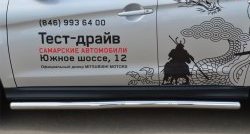 76 999 р. Защита порогов из круглой трубы диаметром 63 мм Russtal Mitsubishi ASX 1-ый рестайлинг (2013-2016) (Защита порогов с со скосами на торцах (вариант 1))  с доставкой в г. Майкоп. Увеличить фотографию 8