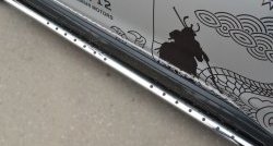 16 649 р. Защита порогов с круглыми вставками для ног из овальной трубы диаметром 75x42 мм Russtal Mitsubishi ASX 1-ый рестайлинг (2013-2016)  с доставкой в г. Майкоп. Увеличить фотографию 2