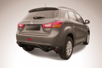 Защита заднего бампера d57 Slitkoff Mitsubishi ASX (2013-2016) 1-ый рестайлинг