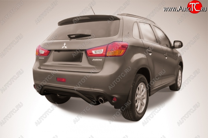 7 999 р. Защита заднего бампера d57 Slitkoff  Mitsubishi ASX (2013-2016) 1-ый рестайлинг (Цвет: серебристый)  с доставкой в г. Майкоп