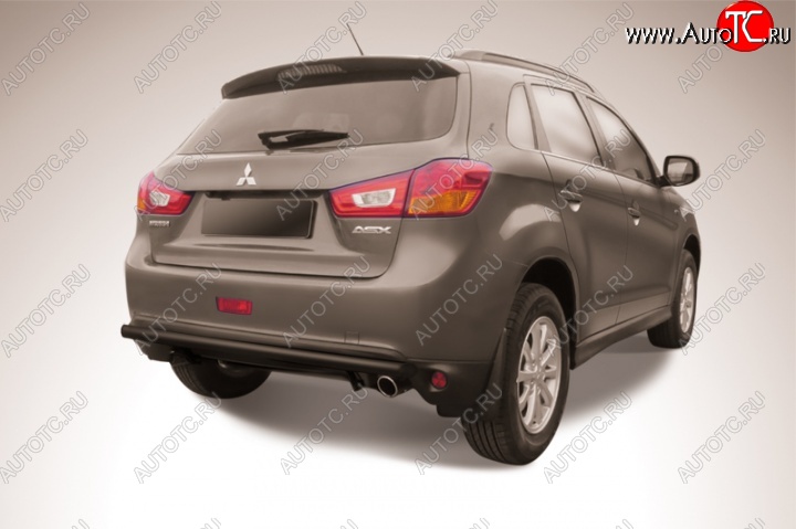 7 999 р. Защита заднего бампера d57 Slitkoff  Mitsubishi ASX (2013-2016) 1-ый рестайлинг (Цвет: серебристый)  с доставкой в г. Майкоп