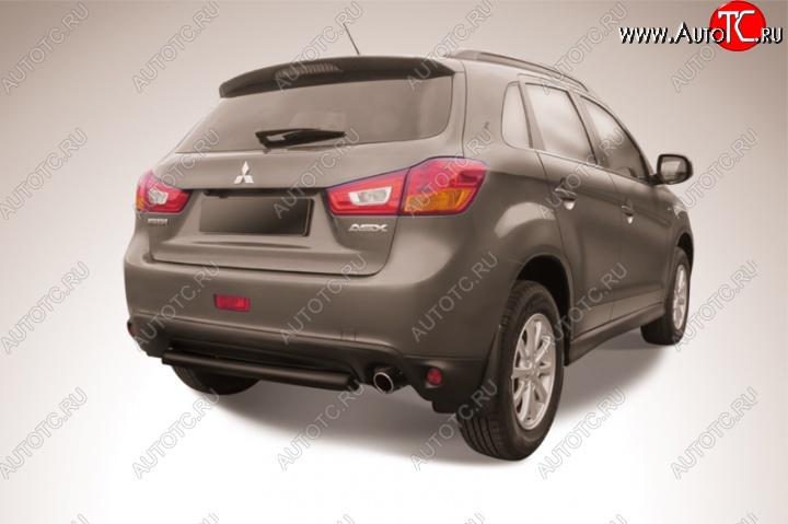 7 999 р. Защита заднего бампера d76 Slitkoff  Mitsubishi ASX (2013-2016) 1-ый рестайлинг (Цвет: серебристый)  с доставкой в г. Майкоп