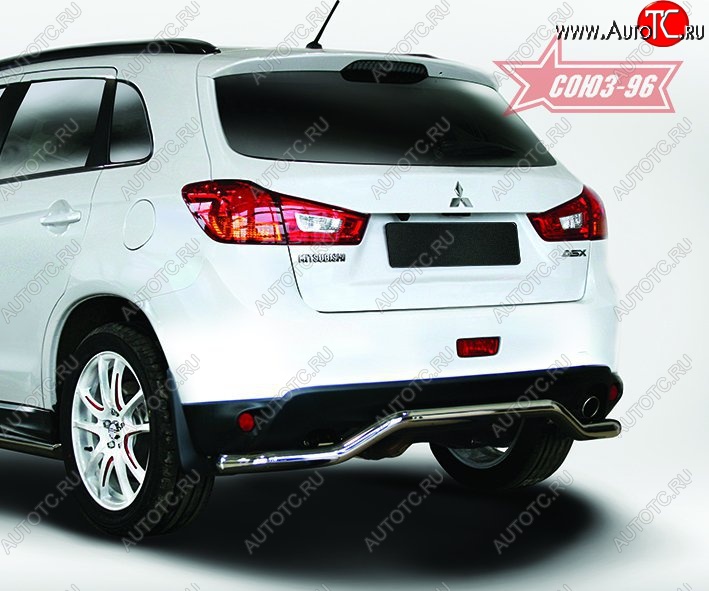 10 754 р. Защита заднего бампера Souz-96 (d60) Mitsubishi ASX 1-ый рестайлинг (2013-2016)  с доставкой в г. Майкоп