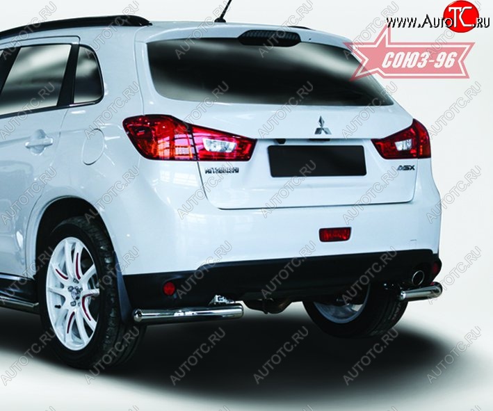 7 919 р. Защита заднего бампера из боковых уголков Souz-96 (d60) Mitsubishi ASX 1-ый рестайлинг (2013-2016)  с доставкой в г. Майкоп