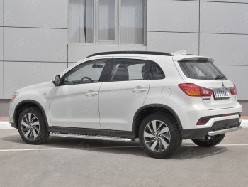14 749 р. Защита заднего бампера (Ø63 мм, нержавейка) RUSSTAL  Mitsubishi ASX (2017-2020) 2-ой рестайлинг  с доставкой в г. Майкоп. Увеличить фотографию 2