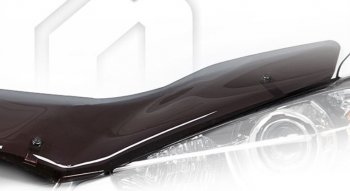 1 999 р. Дефлектор капота на CA-Plastic Mitsubishi ASX 3-ий рестайлинг (2019-2025) (серия Classic полупрозрачный, Без надписи)  с доставкой в г. Майкоп. Увеличить фотографию 2