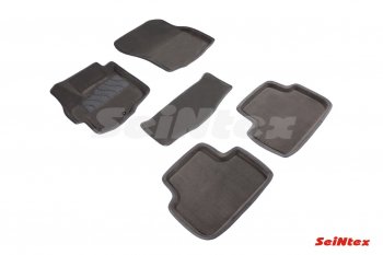 7 399 р. Комплект ворсовых ковриков в салон Seintex (3D) Mitsubishi ASX 2-ой рестайлинг (2017-2020) (Черный)  с доставкой в г. Майкоп. Увеличить фотографию 2