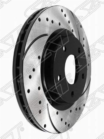 Комплект тормозных дисков SAT (перфорированые, передние, d 294) Mitsubishi Outlander XL (CW)  рестайлинг (2010-2013)