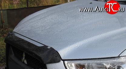 2 069 р. Дефлектор капота NovLine (короткий) Mitsubishi ASX 2-ой рестайлинг (2017-2020)  с доставкой в г. Майкоп