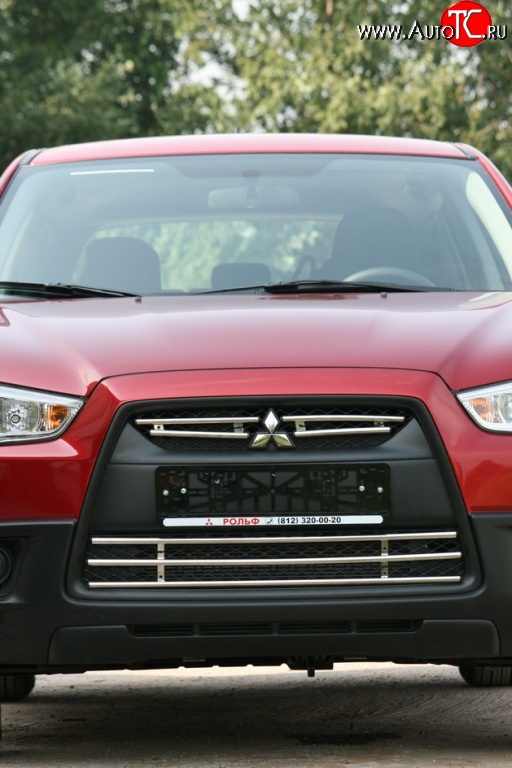 5 444 р. Декоративная вставка воздухозаборника Novline (d16 мм) Mitsubishi ASX дорестайлинг (2010-2012)  с доставкой в г. Майкоп