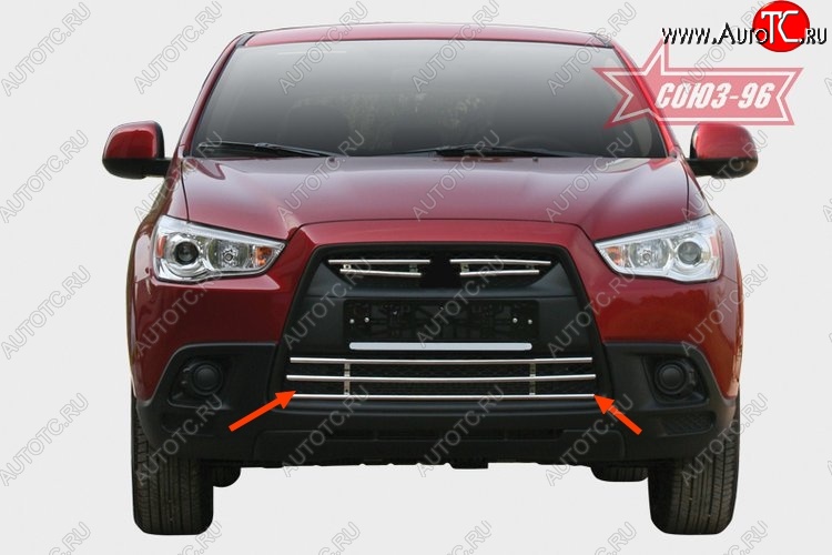 5 579 р. Декоративный элемент воздухозаборника Souz-96 (d16) Mitsubishi ASX дорестайлинг (2010-2012)  с доставкой в г. Майкоп