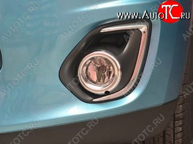 4 149 р. Накладки на вставки под противотуманные фары СТ Mitsubishi ASX 1-ый рестайлинг (2013-2016)  с доставкой в г. Майкоп