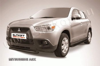 Защита переднего бампера из труб d57 Slitkoff Mitsubishi ASX (2010-2012) дорестайлинг