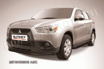 Защита переднего бампера из трубы d57 Slitkoff Mitsubishi ASX (2010-2012) дорестайлинг