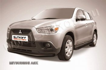 Защита переднего бампера из трубы d76 Slitkoff Mitsubishi ASX (2010-2012) дорестайлинг