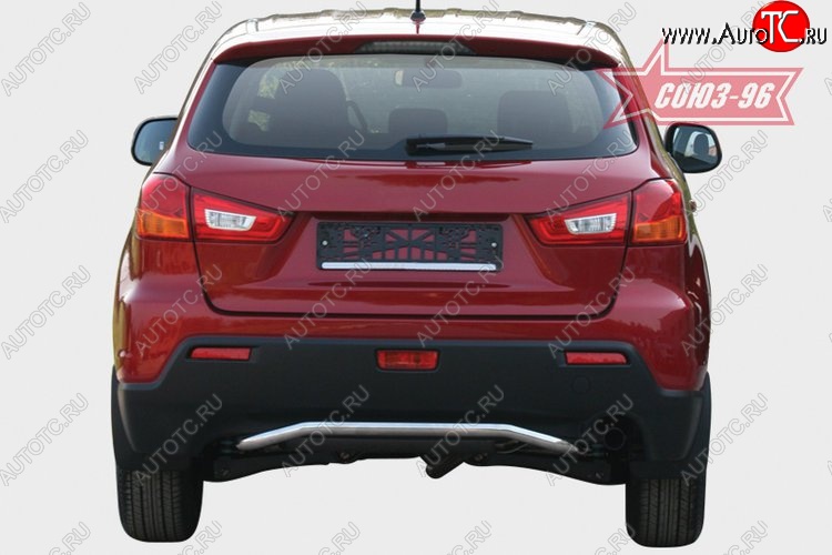6 749 р. Защита заднего бампера Souz-96 (d42) Mitsubishi ASX дорестайлинг (2010-2012)  с доставкой в г. Майкоп