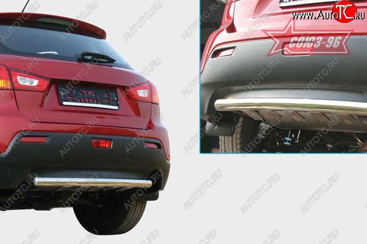 14 309 р. Защита заднего бампера Souz-96 (d60) Mitsubishi ASX дорестайлинг (2010-2012)  с доставкой в г. Майкоп