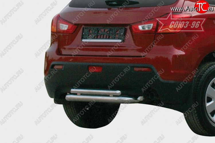 11 609 р. Защита заднего бампера Souz-96 (d60/42) Mitsubishi ASX дорестайлинг (2010-2012)  с доставкой в г. Майкоп