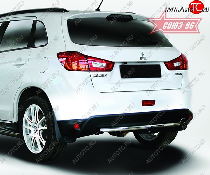 6 839 р. Защита заднего бампера (d42) Souz-96 Mitsubishi ASX 1-ый рестайлинг (2013-2016)  с доставкой в г. Майкоп