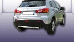 Защита заднего бампера из короткой трубы диаметром 57 мм Slitkoff Mitsubishi ASX (2010-2012) дорестайлинг