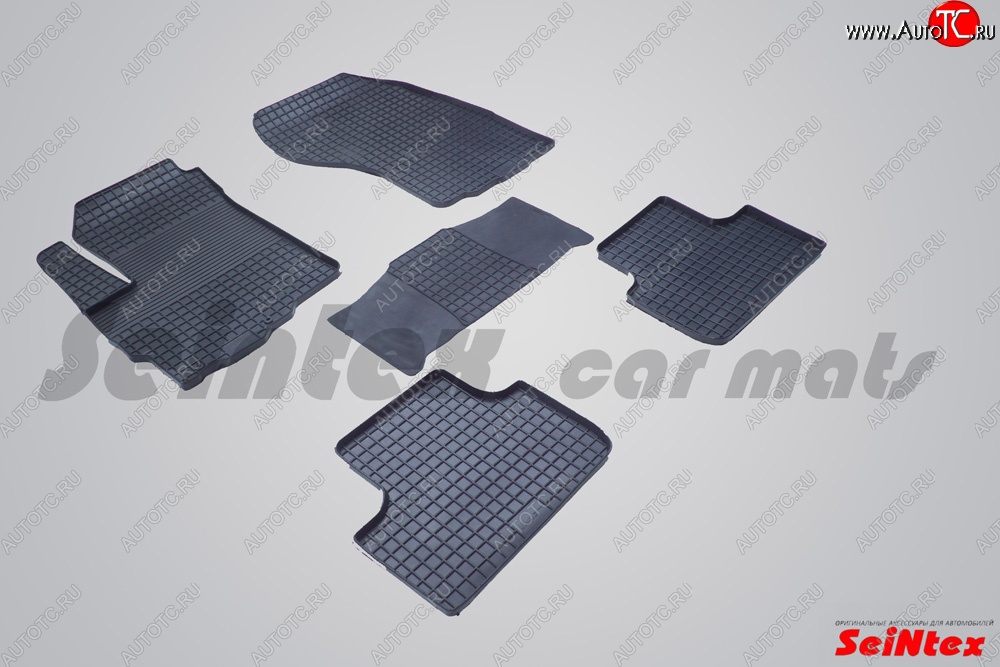 3 269 р. Износостойкие коврики в салон с рисунком Сетка SeiNtex Premium 4 шт. (резина) Mitsubishi ASX 1-ый рестайлинг (2013-2016)  с доставкой в г. Майкоп