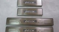 5 349 р. Накладки на порожки автомобиля СТ Mitsubishi ASX 1-ый рестайлинг (2013-2016)  с доставкой в г. Майкоп. Увеличить фотографию 3