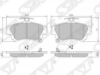 Колодки тормозные SAT (передние) Volvo S40 VS седан рестайлинг (2000-2004)