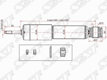 Амортизатор задний SAT Mitsubishi Challenger  K9-W - Pajero Sport  PA