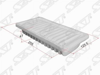 Фильтр воздушный двигателя SAT (255х125.5х47 mm) Mitsubishi Colt ( Z20, Z30 хэтчбэк 3 дв.,  Z30) (2002-2009) дорестайлинг, хэтчбэк 5 дв. дорестайлинг