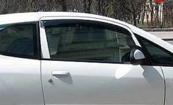 Комплект дефлекторов окон (ветровиков) 2 шт. 3 дв. (рестайлинг) Russtal Mitsubishi Colt Z20, Z30 хэтчбэк 3 дв. дорестайлинг (2002-2009)