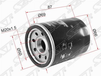 Фильтр масляный (KK,KL# 2.4 4WD 4N15, N80,90# S4FA/T) SAT Mitsubishi Diamante - Galant  9