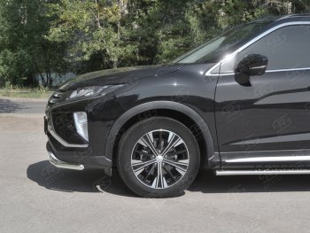 14 999 р. Защита переднего бампера (Ø42 мм, нержавейка) SLITKOFF Mitsubishi Eclipse Cross GK дорестайлинг (2017-2021)  с доставкой в г. Майкоп. Увеличить фотографию 3