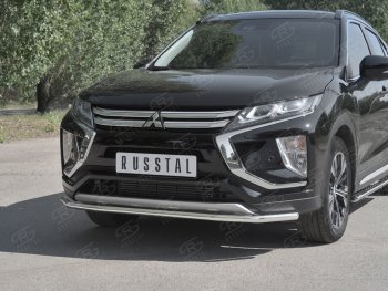 14 999 р. Защита переднего бампера (Ø42 мм, нержавейка) SLITKOFF Mitsubishi Eclipse Cross GK дорестайлинг (2017-2021)  с доставкой в г. Майкоп. Увеличить фотографию 4