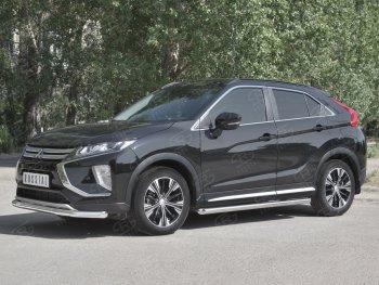 15 299 р. Защита переднего бампера (Ø63 мм, нержавейка) SLITKOFF Mitsubishi Eclipse Cross GK дорестайлинг (2017-2021)  с доставкой в г. Майкоп. Увеличить фотографию 2